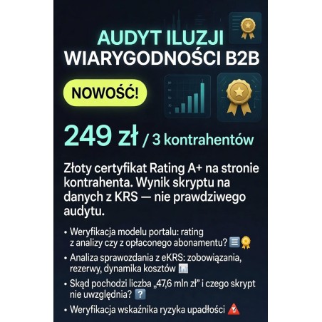 Audyt Iluzji Wiarygodności B2B / 3 kontrahentów