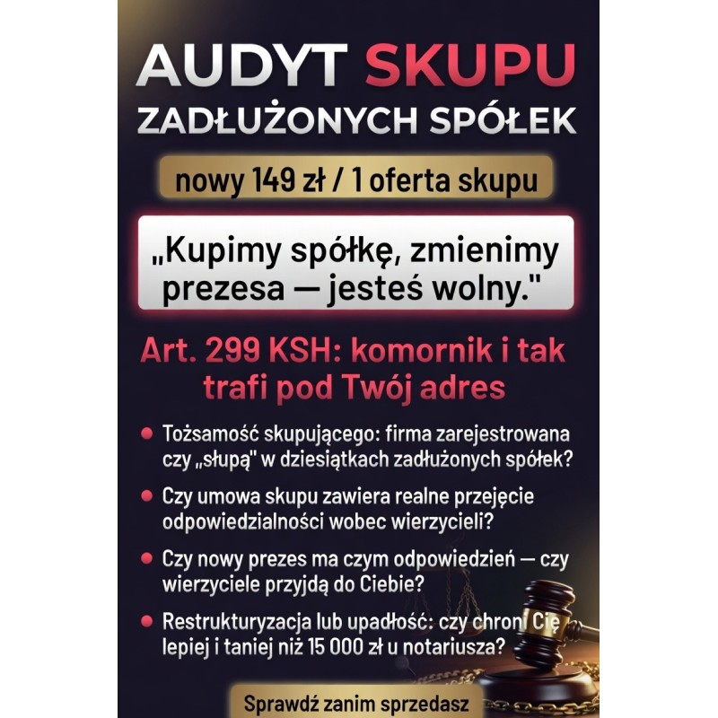 Audyt Skupu Zadłużonych Spółek