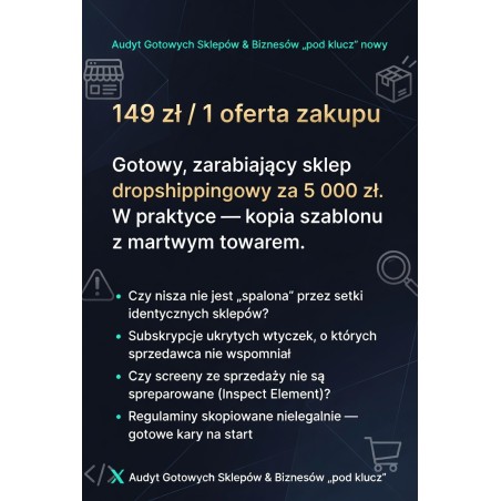 Audyt Gotowych Sklepów & Biznesów „pod klucz"