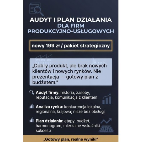 Audyt i Plan Działania dla Firm Produkcyjno-Usługowych
